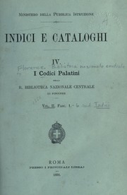 Cover of: I codici palatini, descritti dal professore Luigi Gentile