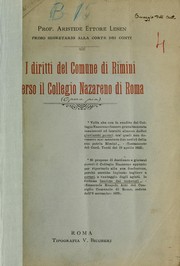 Cover of: I diritti del comune di Rimini verso il Collegio Nazareno di Roma