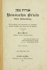 Cover of: Igrot tsafon  Neunzehn Briefe über Judentum by Samson Raphael Hirsch