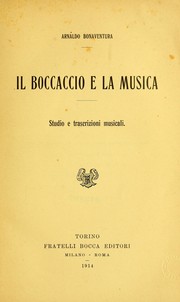 Cover of: Il Boccaccio e la musica: studio e trascrizioni musicali
