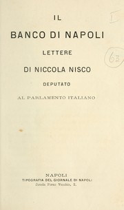 Cover of: Il Banco di Napoli: lettere