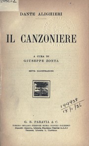 Il Canzoniere by Dante Alighieri