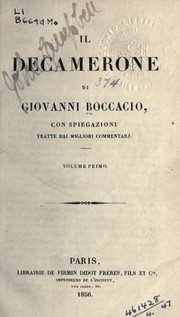 Cover of: Il Decamerone by Giovanni Boccaccio