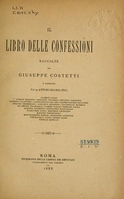 Cover of: Il libro delle confessioni raccolte ...
