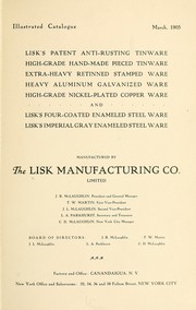 Cover of: Illustrated catalogue ... by Lisk manufacturing co., limited, Canandaigua, N.Y, Lisk manufacturing co., limited, Canandaigua, N.Y. [from old catalog]