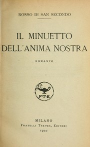Cover of: Il minueto dell'anima nostra: romanzo