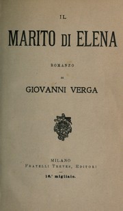 Cover of: Il marito di Elena by Giovanni Verga