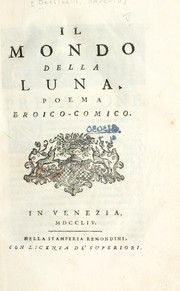 Cover of: Il mondo della luna: poema eroico-comico