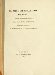 Il mito di Ciparisso by Francisco Maria Avellino