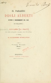 Cover of: Il Paradiso degli Alberti: ritrovi e ragionamenti del 1389, romanzo