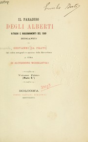 Cover of: Il Paradiso degli Alberti: ritrovi e ragionamenti del 1389, romanzo