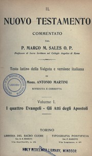 Cover of: Il Nuovo testamento commentato by Marco Sales