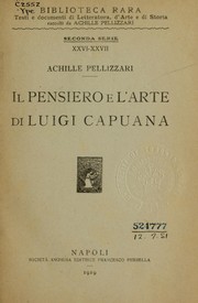 Cover of: Il pensiero e l'arte di Luigi Capuana
