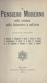 Cover of: Il pensiero moderno by Mazzoni, Guido