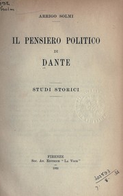 Cover of: Il pensiero politico di Dante by Arrigo Solmi