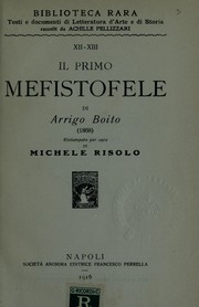 Cover of: Il primo Mefistofele (1868)