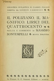 Cover of: Il Poliziano, il Magnifico by Massimo Bontempelli