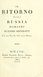 Cover of: Il ritorno dalla Russia: romanzo