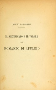 Cover of: Il significato e il valore del romanzo di Apuleio