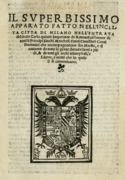 Il svperbissimo apparato fatto nell'inclita citta di Milano nell'entrata del Sacro Carlo Quinto imperator de romani