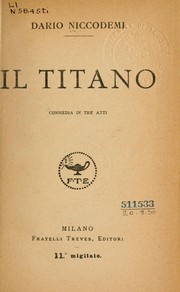 Cover of: Il Titano: commedia in tre atti