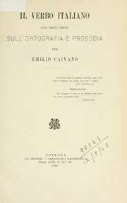 Cover of: Il verbo italiano by Emilio Caivano, Emilio Caivano