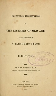 Cover of: An inaugural dissertation on the diseases of old age by John Scudder