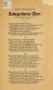 Cover of: Independence day: a hymn for the fourth of July