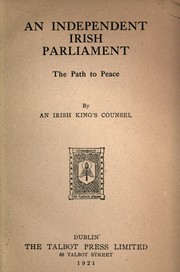 Cover of: An independent Irish parliament | Irish King
