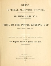 Cover of: Index to the postal working map