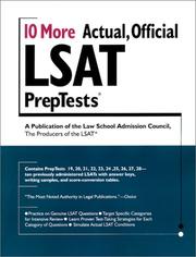 10 More Actual, Official LSAT Preptests by Law School Admission Council.