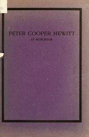 Cover of: In memoriam of Peter Cooper Hewitt by Michael Idvorsky Pupin