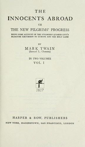 The innocents abroad by Mark Twain