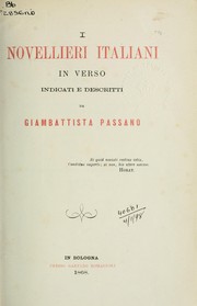 Cover of: I Novellieri italiani in verso: indicati e descritti