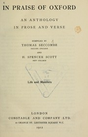Cover of: In praise of Oxford: an anthology in prose and verse