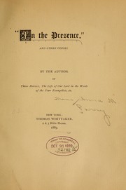 Cover of: "In the presence," and other verses. by Anna M. Perry