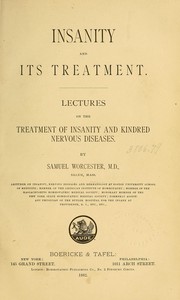 Cover of: Insanity and its treatment | Worcester, Samuel, M. D.