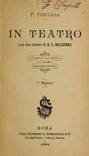Cover of: In teatro: Con due lettere di G.C. Molineri