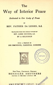 Cover of: The way of interior peace