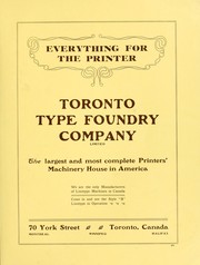 Cover of: International Typographical Union souvenir for 1905: fifty-first session, I.T.U. held in Toronto, Canada, August 14 to 19 1905, under auspices of Toronto Union, no. 91. --