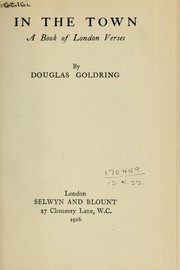 Cover of: In the town: a book of London verses