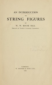 Cover of: An introduction to string figures