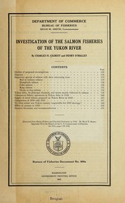 Cover of: Investigation of the salmon fisheries of the Yukon River
