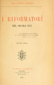 Cover of: I riformatori nel secolo 16 by Luigi Anelli