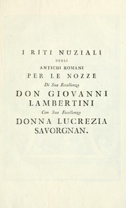 I riti nuziali degli antichi Romani by Lorenzo Becattelli