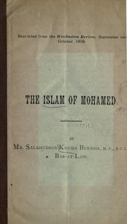 Cover of: The Islam of Mohamed by S. Khuda Bukhsh