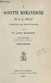 Cover of: I sonetti romaneschi by Giuseppe Gioachino Belli