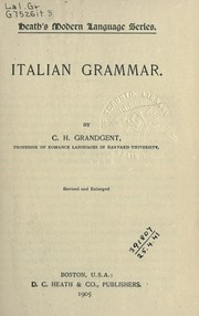 Cover of: Italian grammar