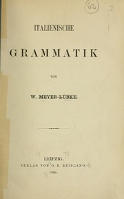 Cover of: Italienische Grammatik