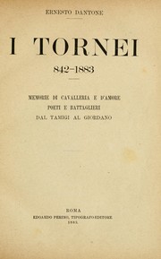 Cover of: I tornei, 842-1883 by Ernesto Dantone